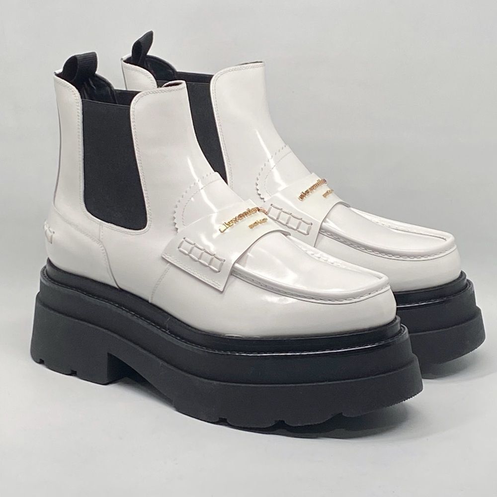 Alexander Wang Carter Leather Platform Ankle Boots size 41